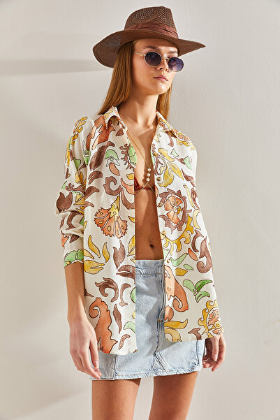 Bianco Lucci Női több mintás bő vászon ing60101024