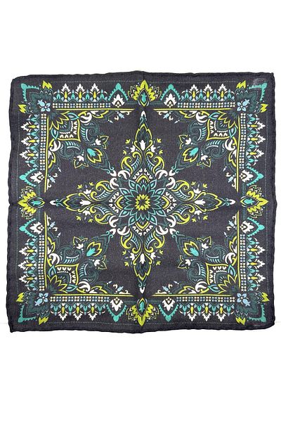 Kravatkolik Smoked Hand Stitched Italian Wool Pocket Handkerchief WL02