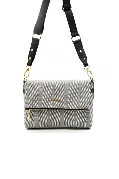 Silver Polo Silver & Polo Black White - Negru Sp963 Geantă Crossbody pentru f...