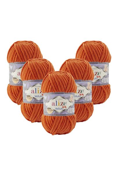 Alize Velluto 5-Piece 06 Orange Hand Knitting Yarn
