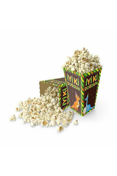MERİ PARTİ 8 PIECES CORN BOX DINASOR POPCORN BOX
