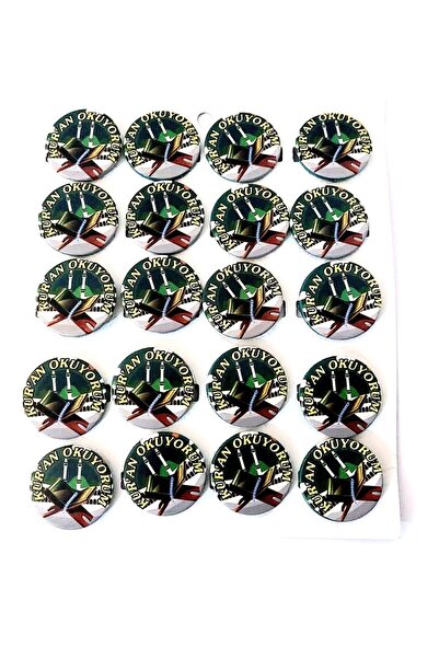 şahane parti Kur'an Okuyorum 20 Adet Metal Rozet