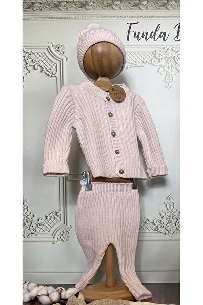 DOĞAL YÜN TRİKO KARIŞIMLI HIRKALI UNISEX 3'LÜ TAKIM