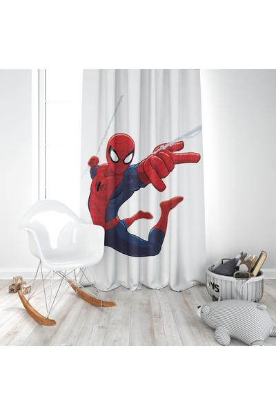 adenkahome Spiderman Örümcek Adam Desen, Bebek ve Çocuk Odası Fon Perde