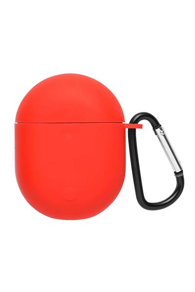 Microsonic Xiaomi Redmi Airdots 3 Pro Uyumlu Kılıf Askılı Mat Silikon Kırmızı