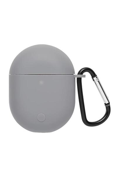 Microsonic Xiaomi Redmi AirDots 3 Pro Kılıf Askılı Mat Silikon Gri