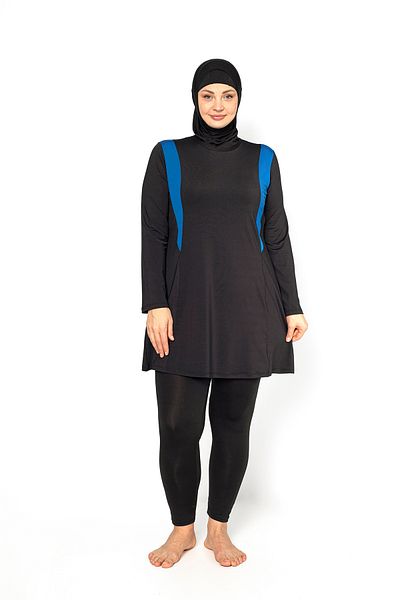 SEBOTEKS Γαρνιρισμένο ολόσωμο μαγιό Hijab μεγάλου μεγέθους 5410