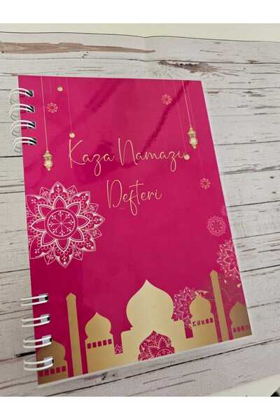 DESİGN KAZA NAMAZI DEFTERİ PEMBE RENK PVC KAPAK 5 YILLIK