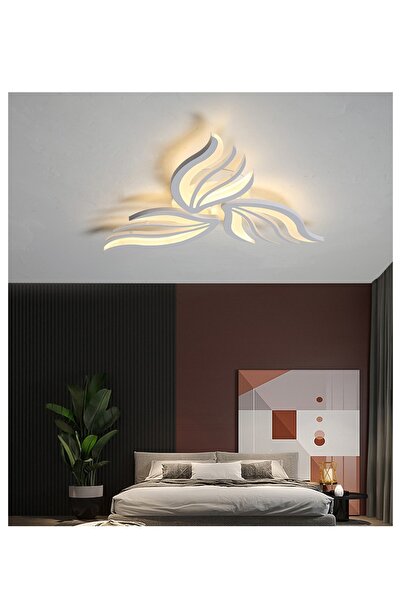Sanctum Avize MS17005-3 Beyaz Plafonyer Lüks Modern 3'LÜ Günışığı Ledli Avize