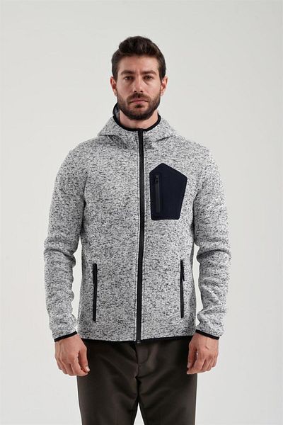 Exuma Men's Gray Melange Full Zip Fleece2312256