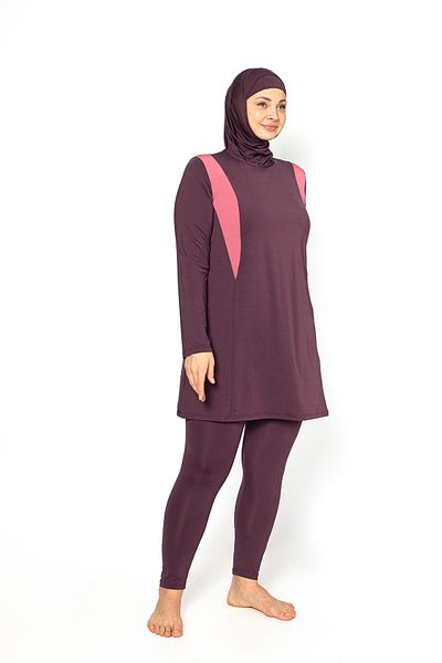 SEBOTEKS Γαρνιρισμένο ολόσωμο μαγιό Hijab μεγάλου μεγέθους 5410