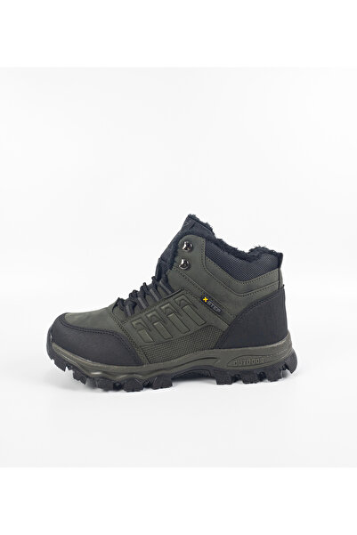 XStep Men's Khaki Waterproof Woolen Zippered Boots