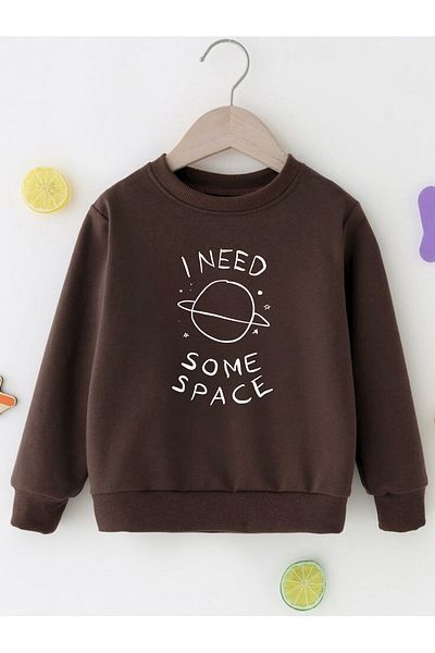 GYES Crew Neck Printed Children's Sweatshirt 3 Thread Raster Unisex