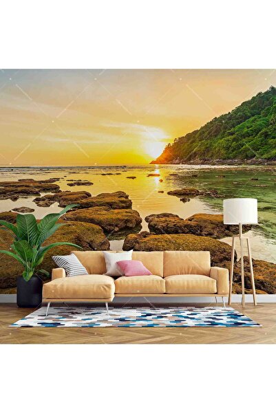 HD Günbatımı Deniz Manzaralı Duvar Kağıdı