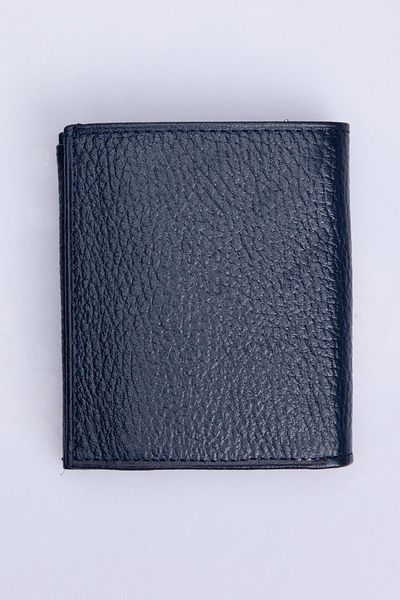 Tudors Genuine Leather Men's Navy Blue Wallet