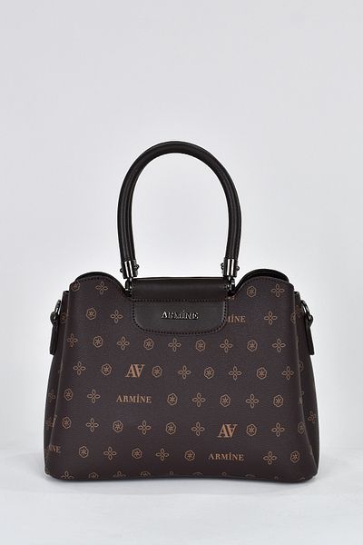 Armine 3 Compartment Women's Shoulder Strap Handbag Brown 342