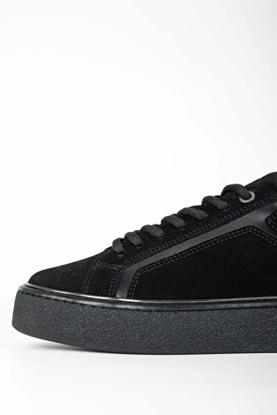Tamer Tanca Kadın Hakiki Deri Siyah Süet Sneakers & Spor Ayakkabı
