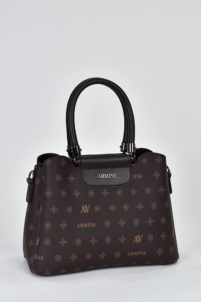 Armine 3 Compartment Women's Shoulder Strap Handbag Brown 342