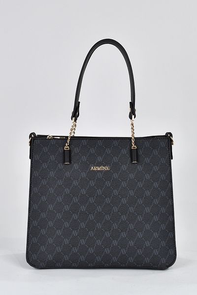 Armine 3 Compartment Women's Shoulder Strap Handbag Black 362