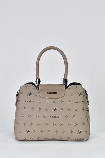 Armine 3 Compartment Women's Shoulder Strap Handbag Mink 342