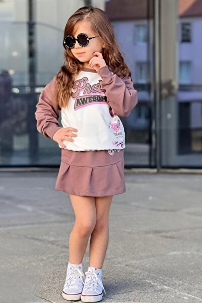 LOVELY GYM Kız Çocuk Şortlu Etekli Alt Üst Takım