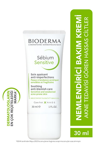 Bioderma AKNEYE EĞİLİMLİ HASSAS CİLTLER İÇİN AKNE KARŞITI NEMLENDİRİCİ HASSAS BAKIM KREMİ 30 ml