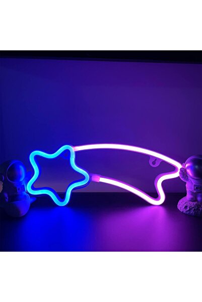 Buka Shops Kuruklu Yıldız Neon Duvar Dekoru