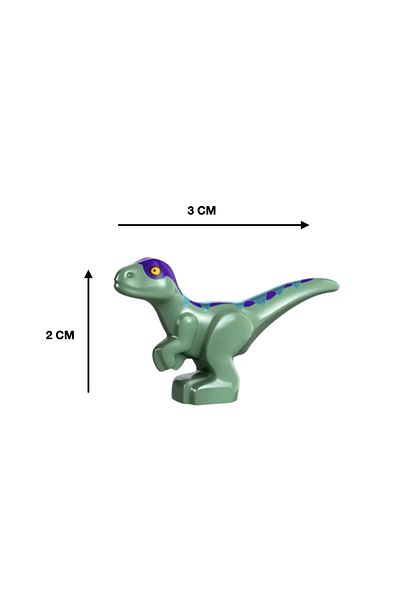 LEGO Jurassic World - Sammy and Green Baby Velociraptor Dinosaur Bottle Original Minifigures
