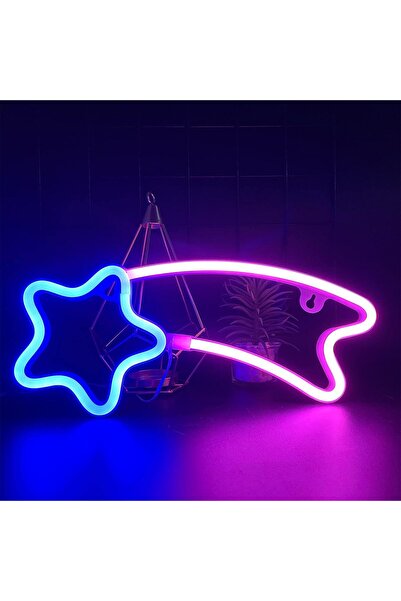 Buka Shops Kuruklu Yıldız Neon Duvar Dekoru