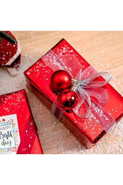 Dekals 30x45 Kırmızı Yapışkanlı Metalize Hediye Poşeti Metalik Kırmızı Hediye Ambalaj Paketi 10 Adet