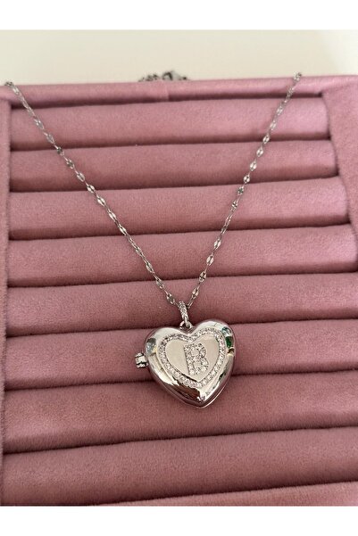 FLAWSOME JEWELRY STORE Çelik Kişiselleştirilebilir Harfli İçi Açılır Fotoğraf...