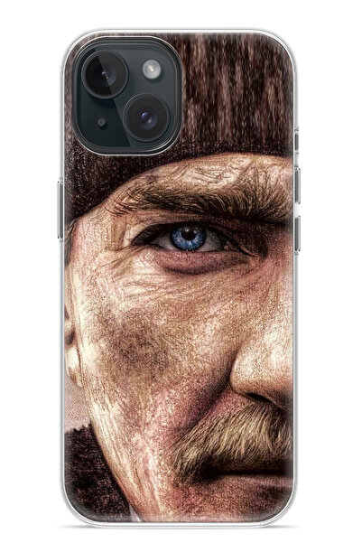 Lopard iPhone 15 Uyumlu Atatürk Darbe Önleyici Kapak