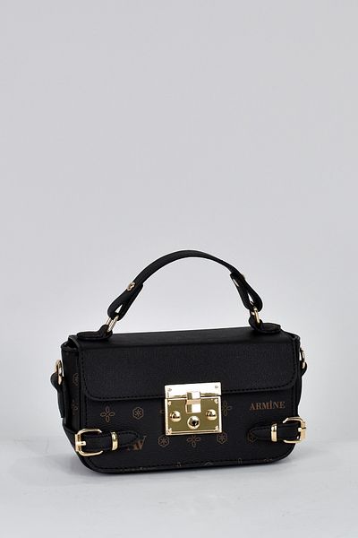 Armine Women's Multi-Compartment Shoulder Strap Crossbody Bag Black 359
