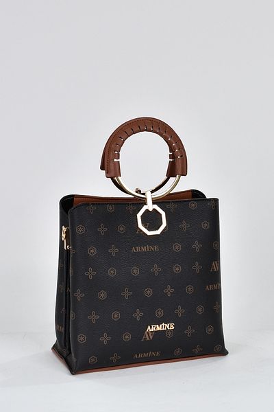 Armine Women's 3-Compartment Shoulder Strap Crossbody Bag Black 260