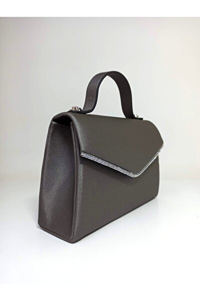 dizaynbag Γυναικεία βραδινή τσάντα από πέτρα από πλατίνα σατέν