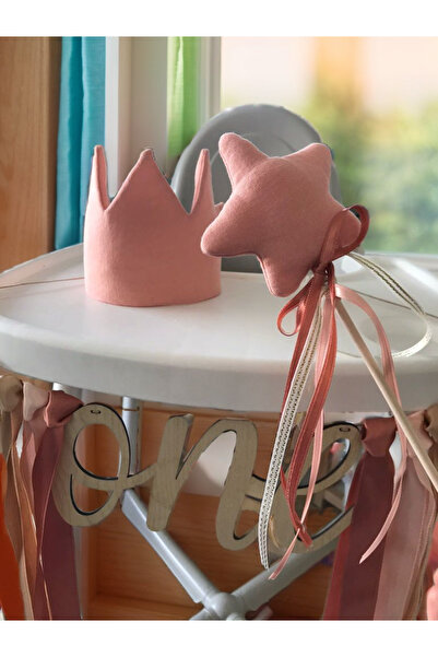 azecekids Müslin Çocuk Doğum Günü Yıldız Asa Ve Taç 1-4 Yaş