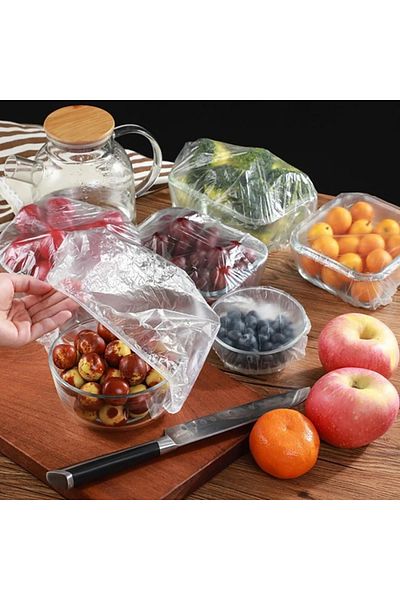 Seram Collection 100 Pieces Practical - Freshness Preserving Pot and Plate Cap| Multi-Purpose Food Cap - Stretch Cap