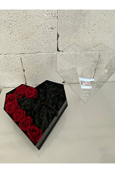 Gülşah bostan aksesuar Aranjmanını kendin tasarla Kalp lüks kadife kırmızı gü...