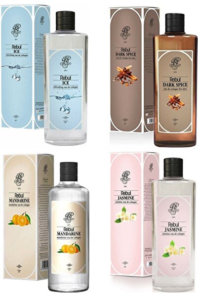 Rebul Dark Spice Mandarine Jasmine Ice Kolonya 270 ml 4'lü Set