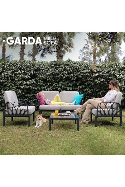 nar sokağı Garda Modüler Sofa Bahçe Oturma Grubu 2'li Set