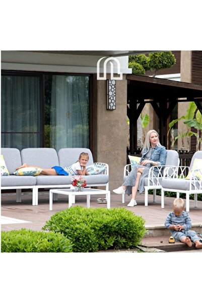 nar sokağı Garda Modüler Sofa Bahçe Oturma Grubu 3'lü Set