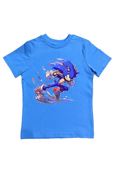Sonic Tricou pentru copii de vară - imprimat, bumbac pieptănat