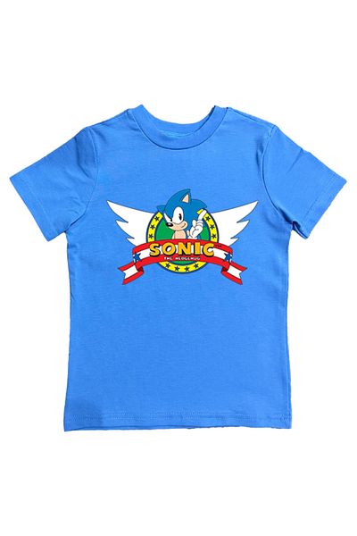 Sonic Tricou pentru copii de vară - imprimat, bumbac pieptănat