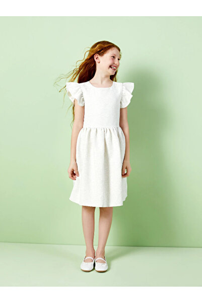 LC Waikiki LCW Kids Square Neck Patterned Girl's Dress