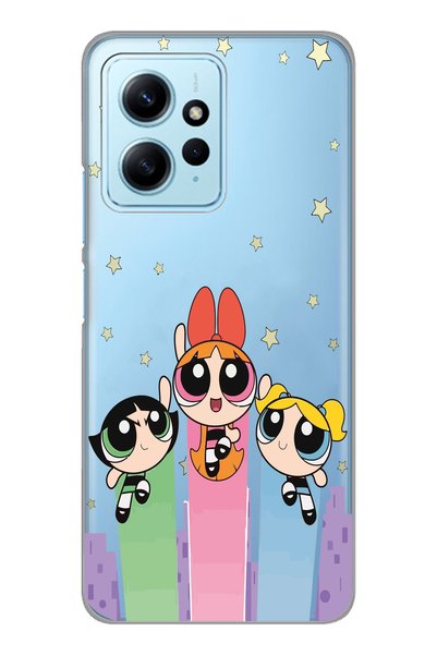 Magic Ring حافظة هاتف شفافة منقوشة متوافقة مع Redmi Note 12 4G Powerpuff Girls
