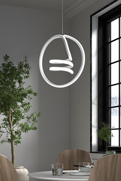 Elektroyou Venita Beyaz Tekli Sarkıt Led Beyaz Işık Ultra Ledli Salon Mutfak ...