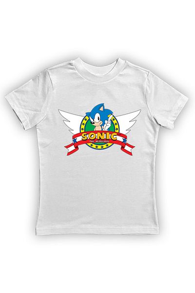 Sonic Tricou pentru copii de vară - imprimat, bumbac pieptănat