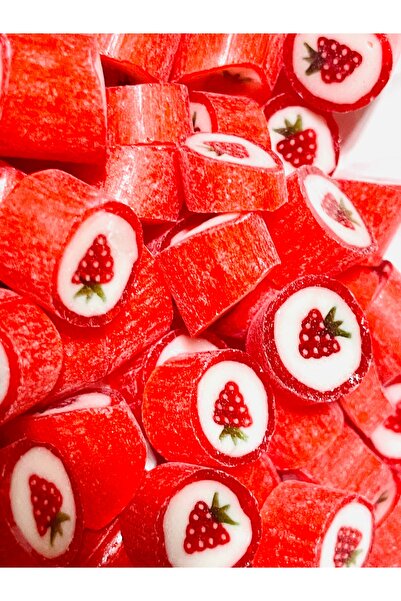 ŞEKERCİYAŞAR Çilek Desenli Lolly Akide Şeker 100 gr