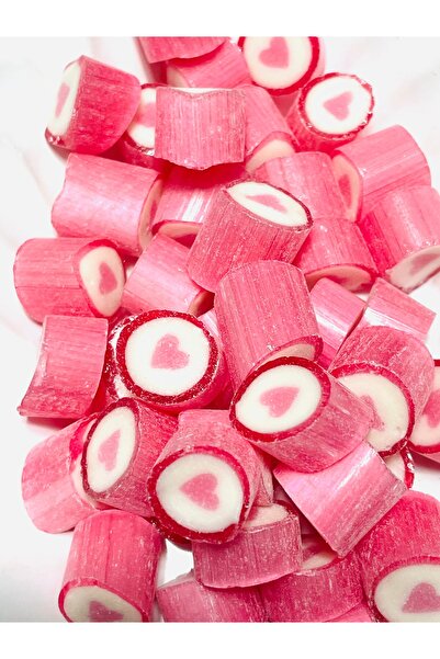 ŞEKERCİYAŞAR Pembe Kalp Desenli Lolly Akide Şeker 1000 gr.