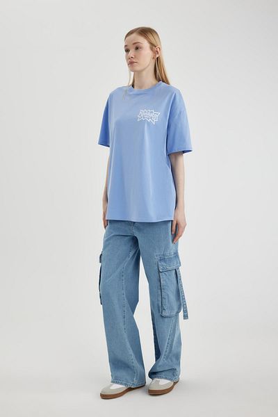 DeFacto Tričko Rugrats Oversize Crew s krátkým rukávem – C3791Ax24Sm